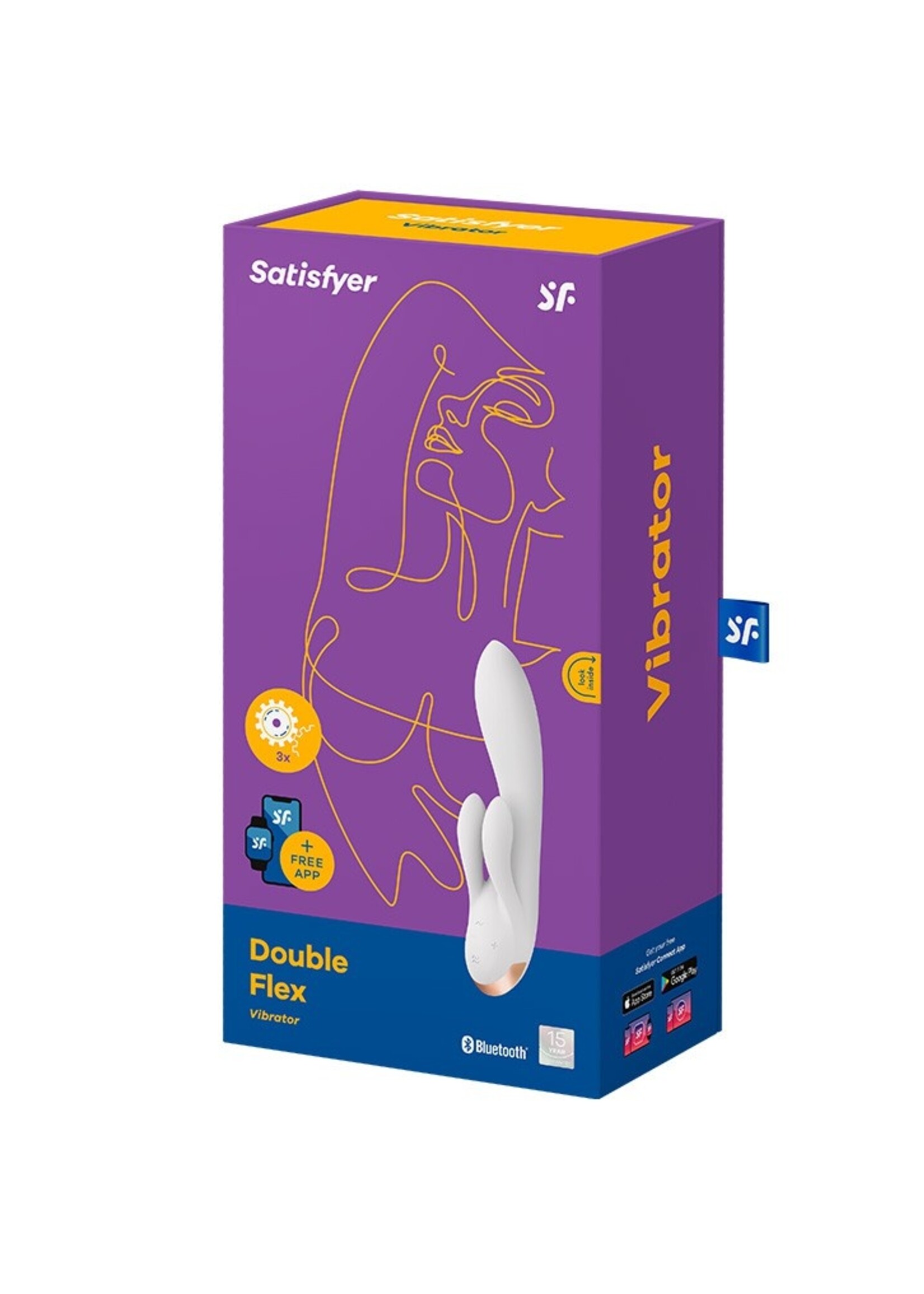 Satisfyer Double Flex - Vibrateur rabbit - Blanc