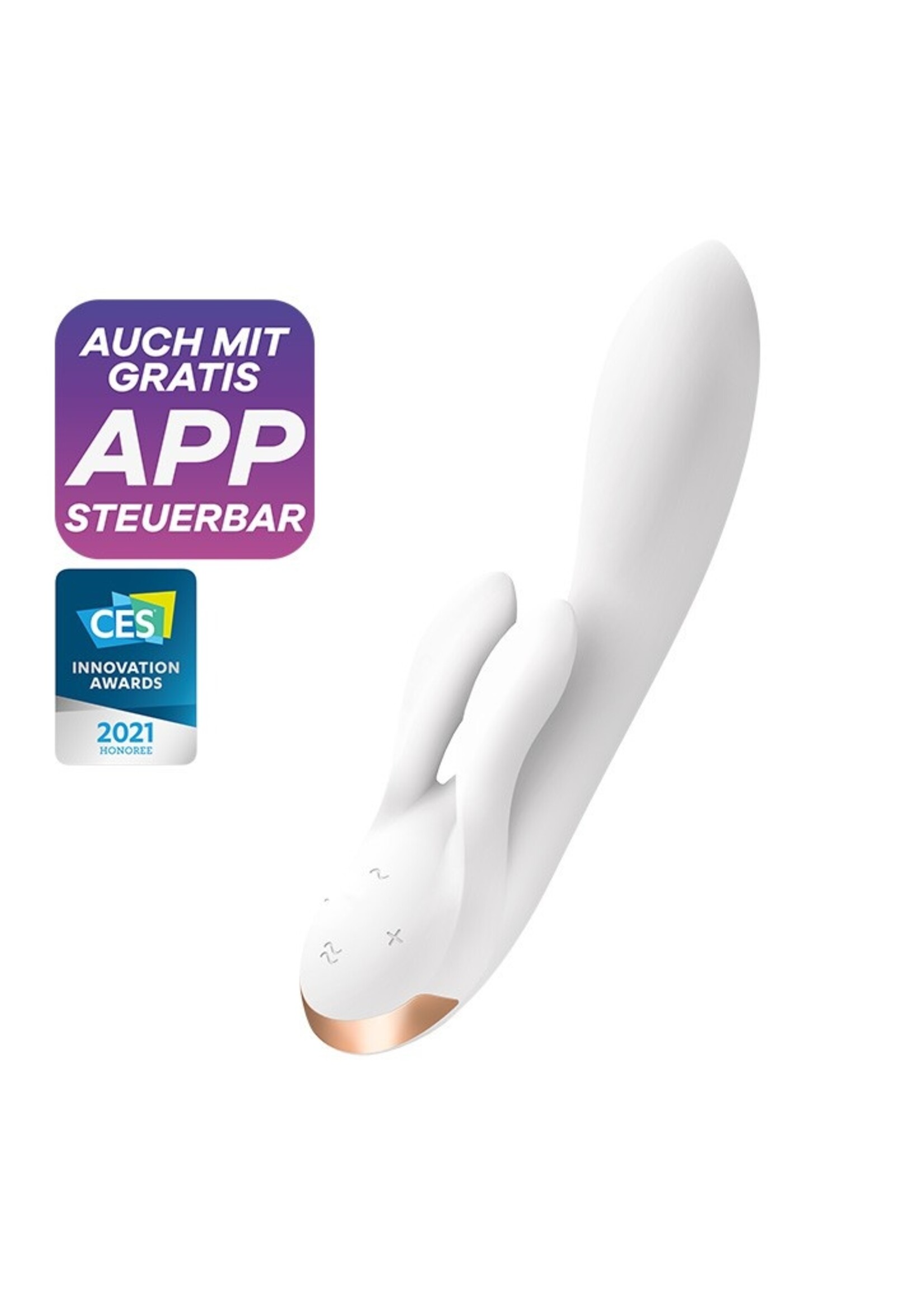 Satisfyer Double Flex - Vibrateur rabbit - Blanc