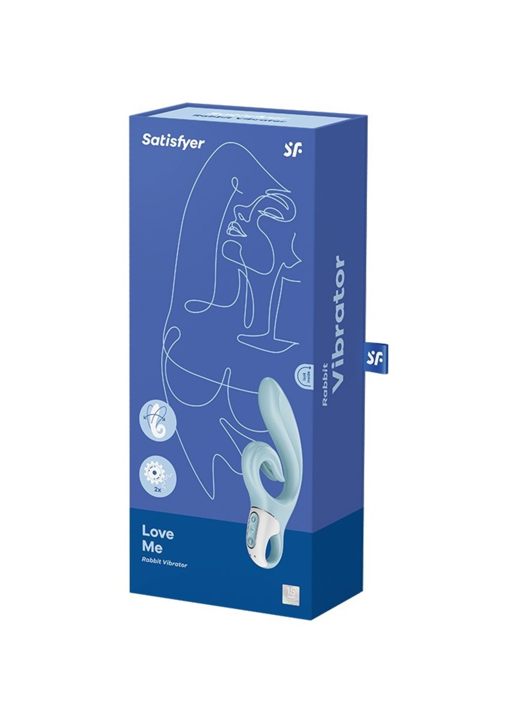 Satisfyer Love Me - Vibromasseur Rabbit - Bleu Clair