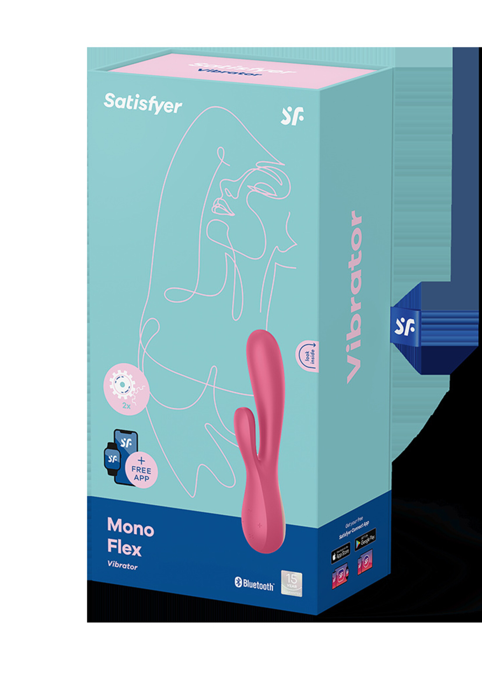 Satisfyer Mono Flex Red Berry / incl. Bluetooth and App