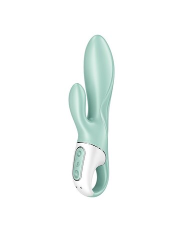 Satisfyer Air Pump Bunny 5+ - Vibromasseur rabbit gonflable (avec contrôle par application) - Menthe