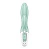 Satisfyer Air Pump Bunny 5+ - Vibromasseur rabbit gonflable (avec contrôle par application) - Menthe