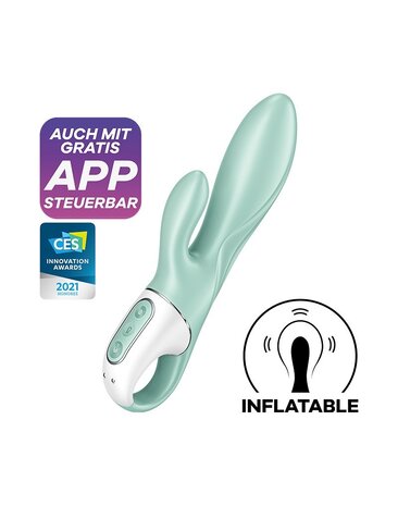 Satisfyer Air Pump Bunny 5+ – Konijnvibrator met opblaasfunctie en app-bediening