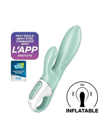 Satisfyer Satisfyer - Air Pump Bunny 5+ - Aufblasbarer Rabbit Vibrator (mit App-Steuerung) - Mint Satisfyer Satisfyer - Air Pump Bunny 5+ - Aufblasbarer Rabbit Vibrator (mit App-Steuerung) - Mint