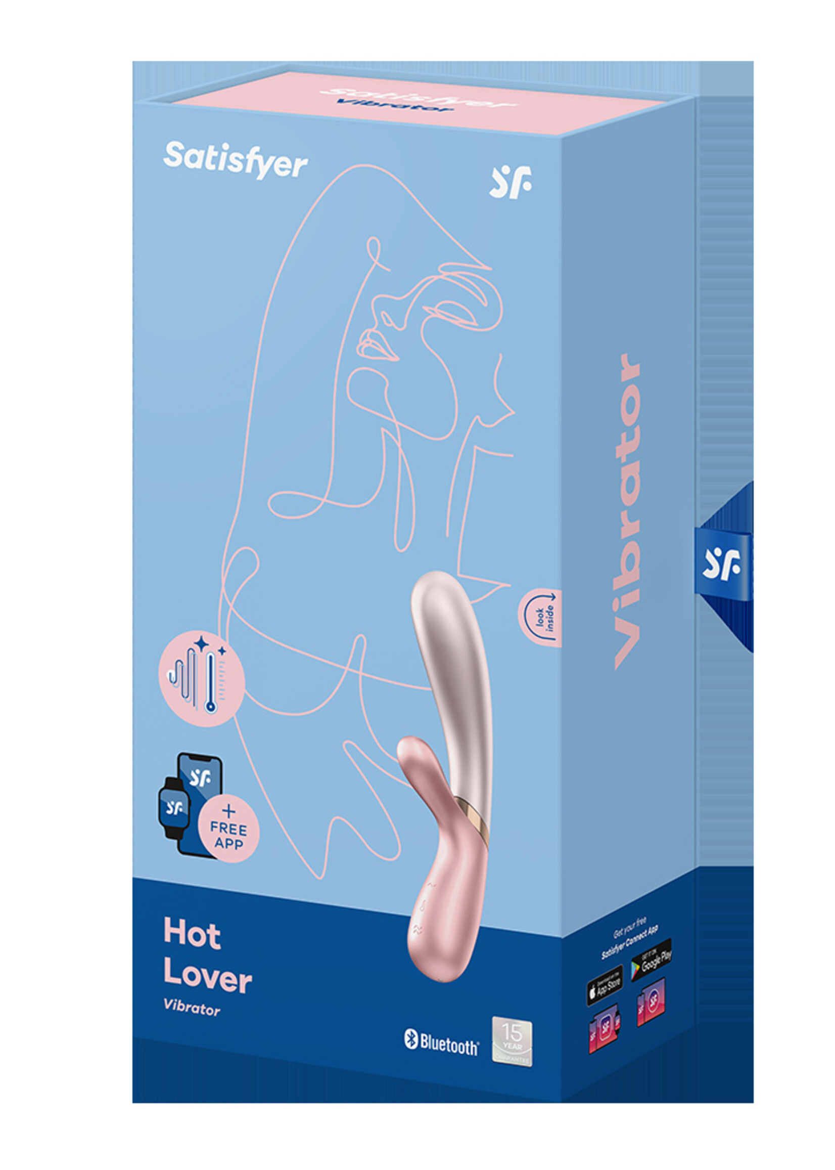 Satisfyer Hot Lover - Vibromasseur Chauffant - Rose / Rose Foncé