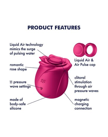 Satisfyer Pro 2 Classic Blossom - Vibrateur à air pulsé - Rouge