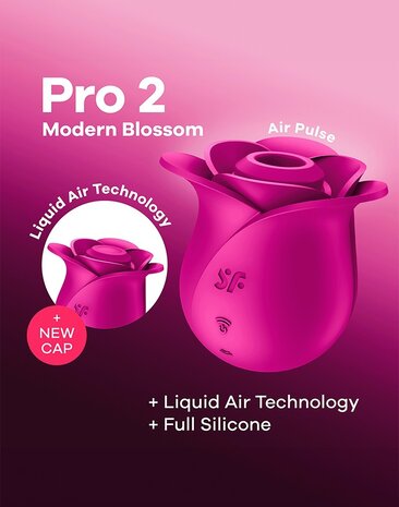 Satisfyer Satisfyer Pro 2 Classic Blossom – G-Punkt Vibrator mit Liquid-Air-Kappe Satisfyer Satisfyer Pro 2 Classic Blossom – G-Punkt Vibrator mit Liquid-Air-Kappe