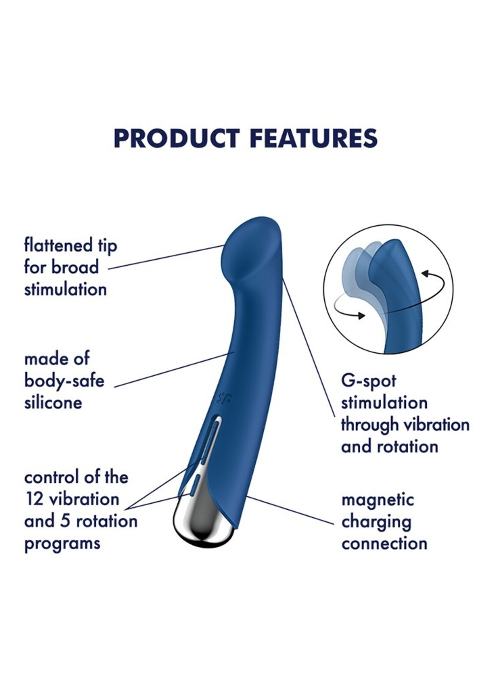 Satisfyer Spinning G-Spot 1 - Vibrateur point G - Blue