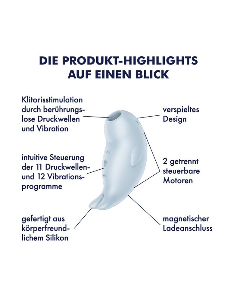 Satisfyer Seal You Soon - Vibrateur à impulsions d'air - Bleu