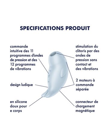 Satisfyer Seal You Soon - Vibrateur à impulsions d'air - Bleu
