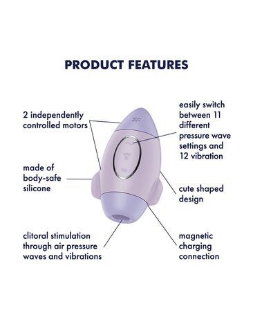 Satisfyer Satisfyer Mission Control - Vibromasseur Air Pulse avec 12 modes Satisfyer Satisfyer Mission Control - Vibromasseur Air Pulse avec 12 modes