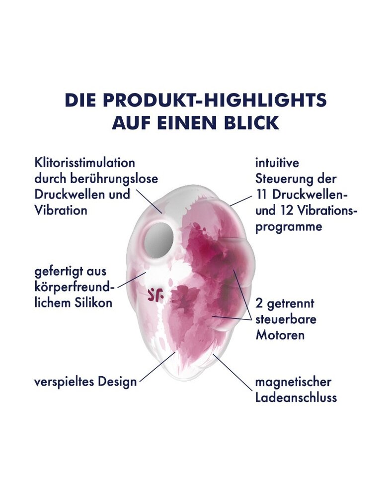 Satisfyer Cloud Dancer - Air Pulse Vibrator - 12 Modes