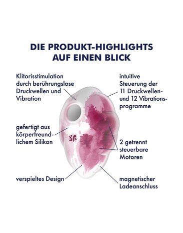 Satisfyer Cloud Dancer – G-spot vibrator met luchtpuls en vibratie Satisfyer Cloud Dancer – G-spot vibrator met luchtpuls en vibratie