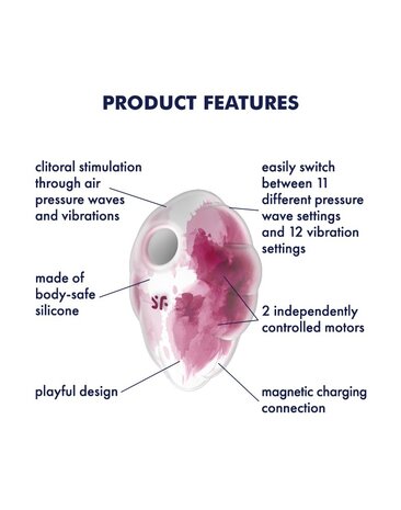 Satisfyer Satisfyer Cloud Dancer - Air Pulse Vibrator - 12 Modes