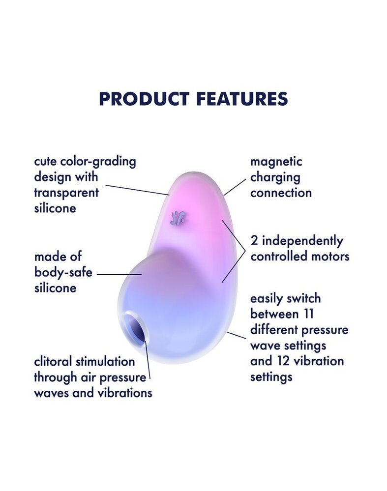 Satisfyer Pixie Dust - Stimulateur Air Pulse avec 11 ondes de pression & 12 vibrations Satisfyer Pixie Dust - Stimulateur Air Pulse avec 11 ondes de pression & 12 vibrations