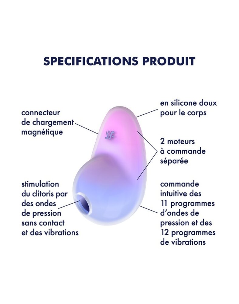 Satisfyer Satisfyer Pixie Dust - Stimulateur Air Pulse avec 11 ondes de pression & 12 vibrations Satisfyer Satisfyer Pixie Dust - Stimulateur Air Pulse avec 11 ondes de pression & 12 vibrations