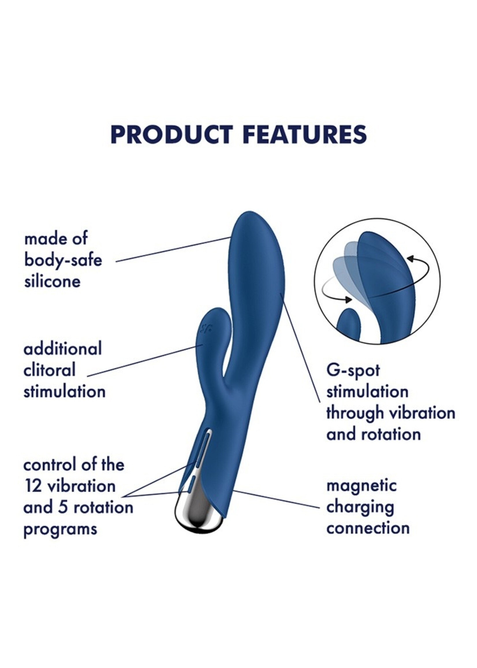 Satisfyer Spinning Rabbit 1 – Konijnvibrator + Rotatie
