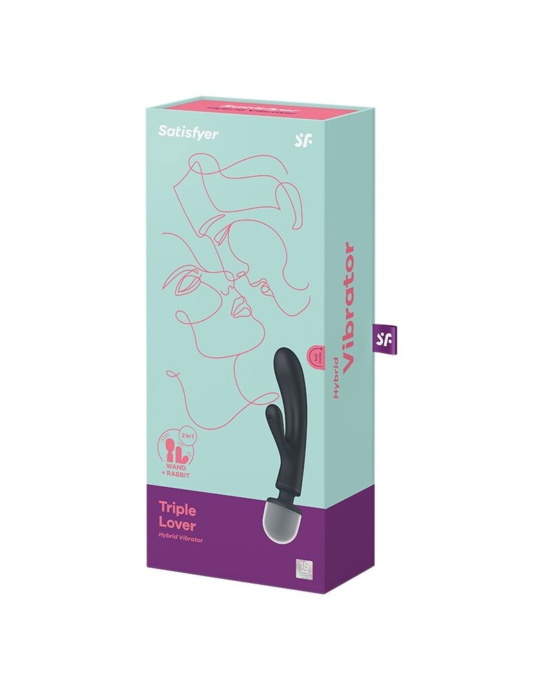 Satisfyer Triple Lover – Konijnvibrator met G-spotstimulatie Satisfyer Triple Lover – Konijnvibrator met G-spotstimulatie