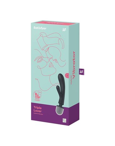 Satisfyer Satisfyer Triple Lover – 2-in-1 Wand- & Rabbit-Vibrator – 12 Modi Satisfyer Satisfyer Triple Lover – 2-in-1 Wand- & Rabbit-Vibrator – 12 Modi