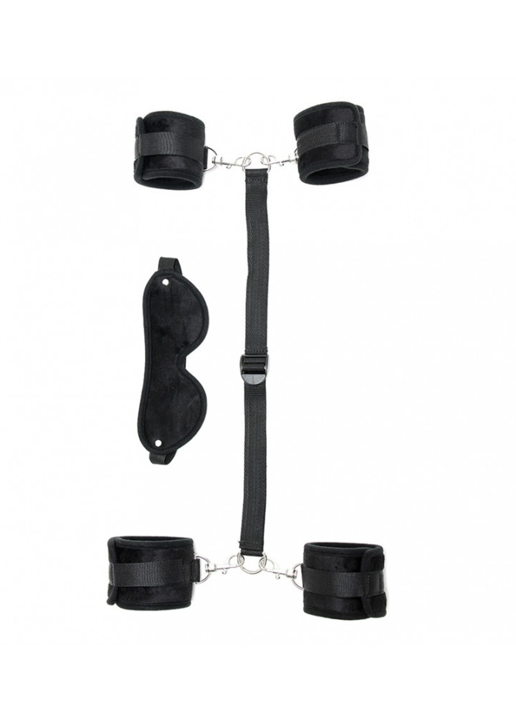Rimba Bondage Play Zachte bondage set – 6-delige bondage set met masker en verbindingsriem