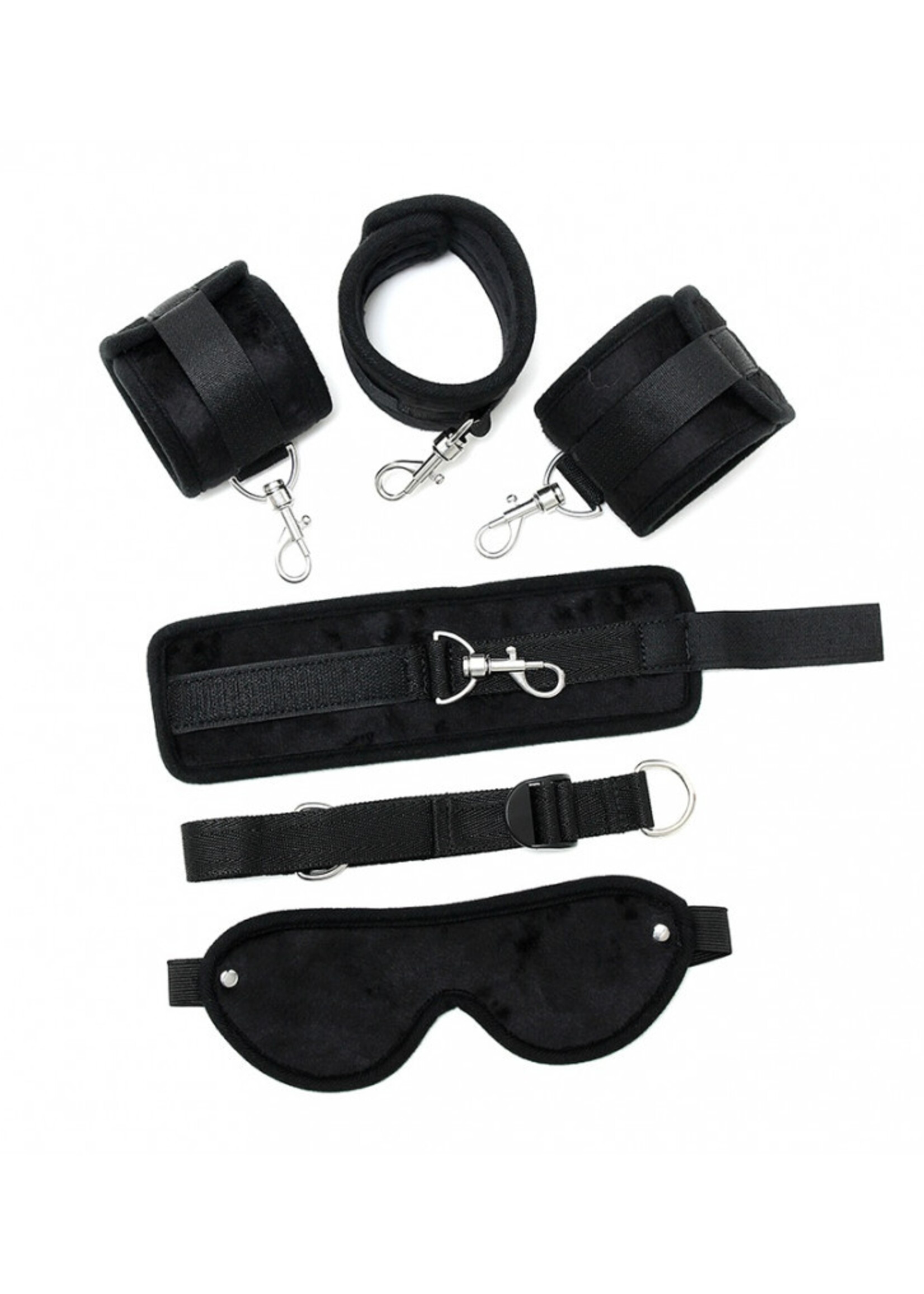 Rimba Bondage Play Zachte bondage set – 6-delige bondage set met masker en verbindingsriem