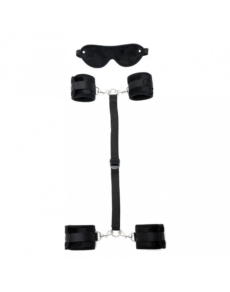 Rimba Bondage Play Zachte bondage set – 6-delige bondage set met masker en verbindingsriem