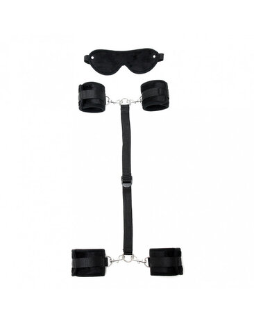 Rimba Bondage Play Soft Bondage Set – Set de bondage 6 pièces avec masque et sangle de connexion