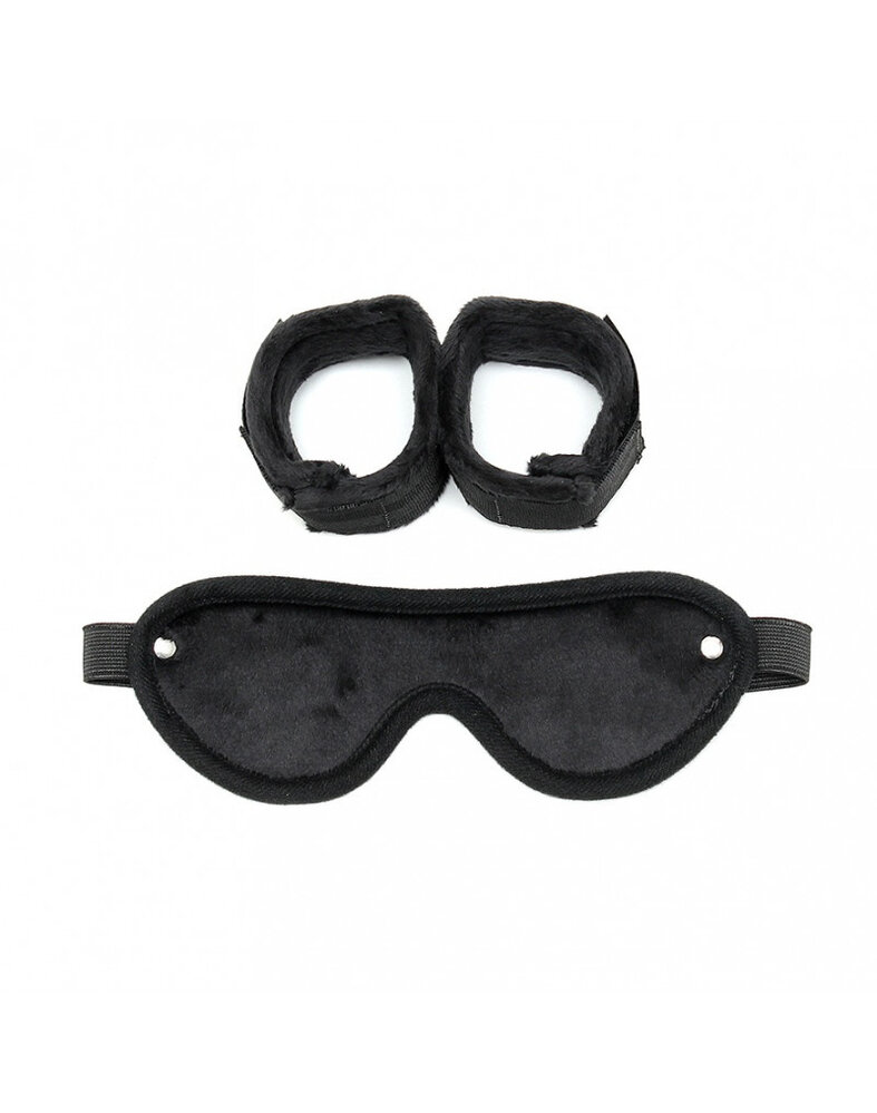 Rimba Bondage Play Zachte bondage handboeien met masker