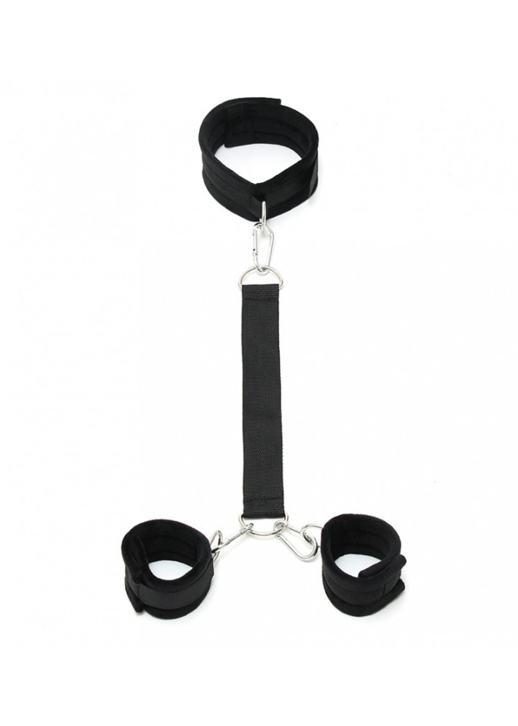 Rimba Bondage Play Zachte bondagehalsband met handboeien | Verstelbaar en comfortabel