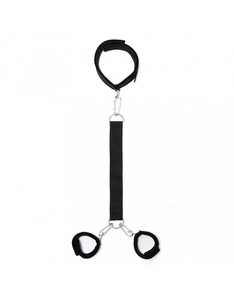 Rimba Bondage Play Zachte bondagehalsband met handboeien | Verstelbaar en comfortabel Rimba Bondage Play Zachte bondagehalsband met handboeien | Verstelbaar en comfortabel