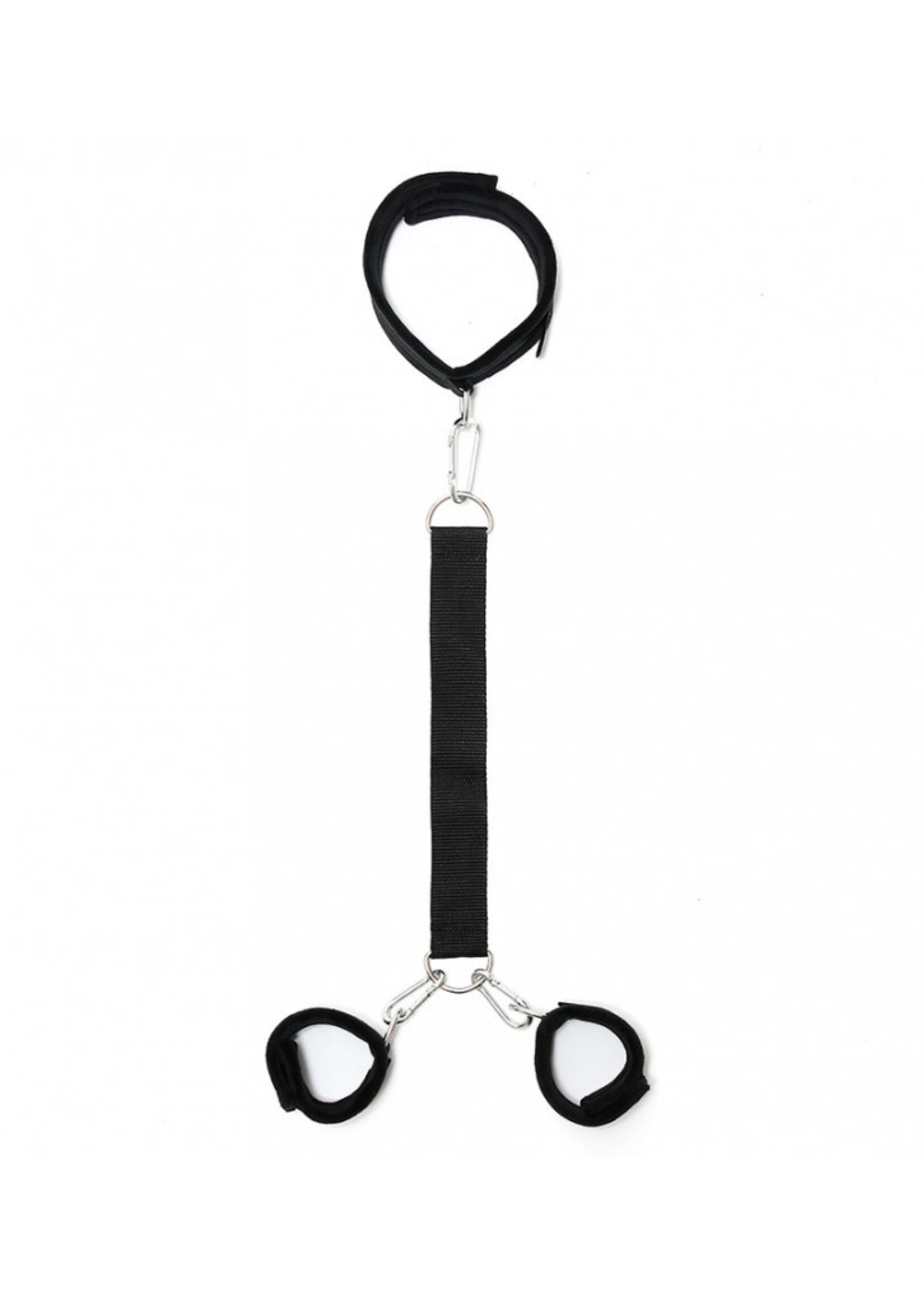 Rimba Bondage Play Zachte bondagehalsband met handboeien | Verstelbaar en comfortabel