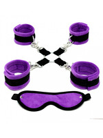 Rimba Bondage Play Soft bondage set met klittenband (6-delig)