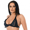 Rimba Bondage Play Séduisant soutien-gorge en cuir avec laçage