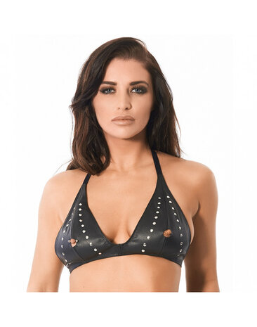 Rimba Bondage Play Soutien-gorge ouvert en cuir Rimba – liberté sensuelle en cuir véritable
