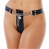 Rimba Bondage Play Keuschheitsgürtel aus Leder – Verstellbar mit Kette & Schloss Rimba Bondage Play Keuschheitsgürtel aus Leder – Verstellbar mit Kette & Schloss