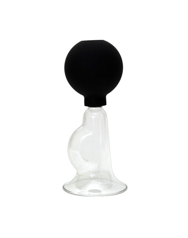 Rimba Bondage Play Glazen borstzuignap – Transparant vacuümspeeltje van glas Ø 5,5 cm