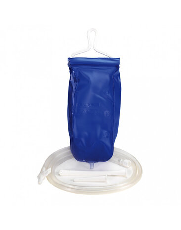 Rimba Bondage Play Intieme irrigatieset – 1 liter | Draagbaar irrigatieapparaat in blauw