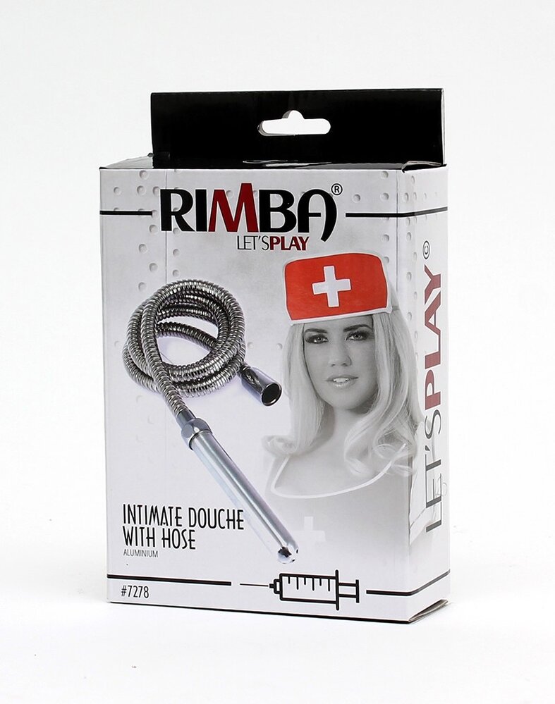 Rimba Bondage Play Intieme douche met slang – anale reiniging van aluminium Rimba Bondage Play Intieme douche met slang – anale reiniging van aluminium