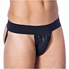 Rimba Bondage Play Leren penisslip met elastische tailleband – Sexy jockstrap van echt leer