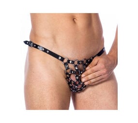 Rimba Bondage Play String gemaakt van ringen en riemen