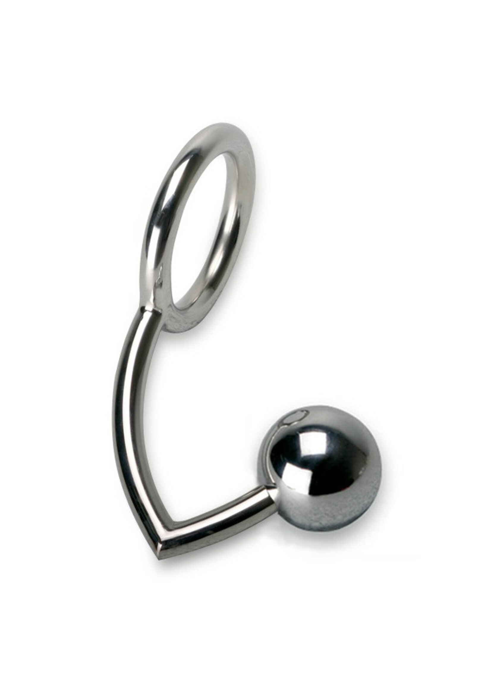 Rimba Bondage Play Penisring met anaal slot – 2-in-1, gemaakt van staal | 4 maten