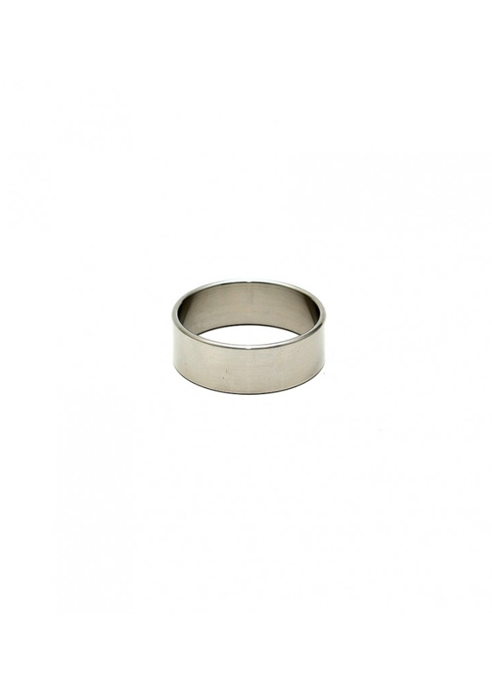 Rimba Bondage Play Penisring van roestvrij staal – 1,5 cm breed | 5 maten, hoogglans zilver