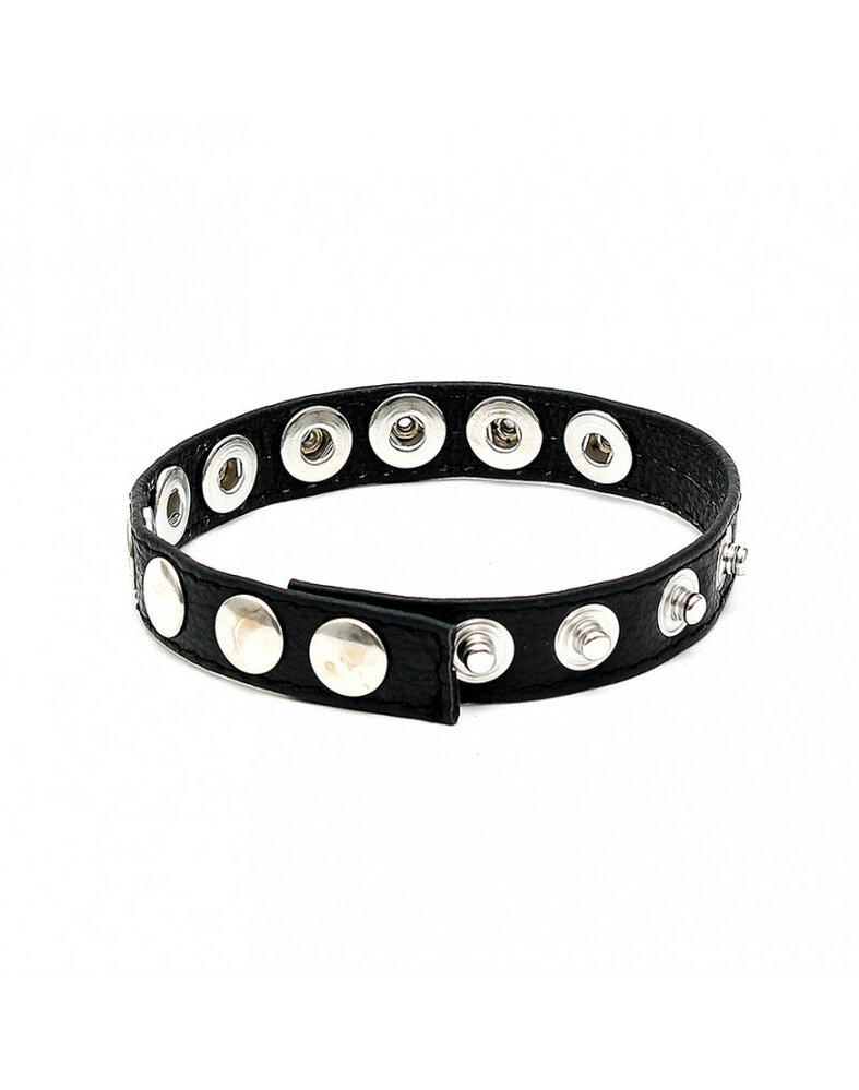 Rimba Bondage Play Luxus Penisband – Verstellbar mit Druckknöpfen | Schwarzes Nappa-Leder