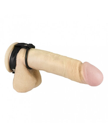 Rimba Bondage Play Rimba Leather Cock Ring with Press Studs – Adjustable | Silver & Black Rimba Bondage Play Rimba Leather Cock Ring with Press Studs – Adjustable | Silver & Black