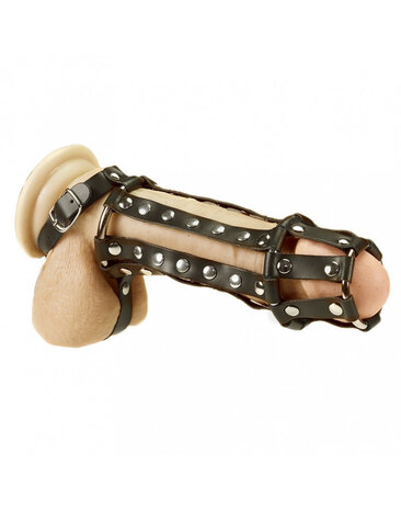 Rimba Bondage Play Penisbuis met interne spikes en scrotumband – leer | 11–15 cm Rimba Bondage Play Penisbuis met interne spikes en scrotumband – leer | 11–15 cm