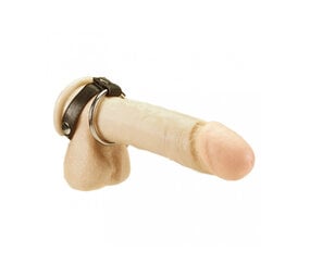 Rimba Bondage Play cockring met verwisselbare ring van 40 mm en balzak riem