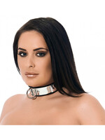 Rimba Bondage Play Leder Halsband met metaal en hangslot