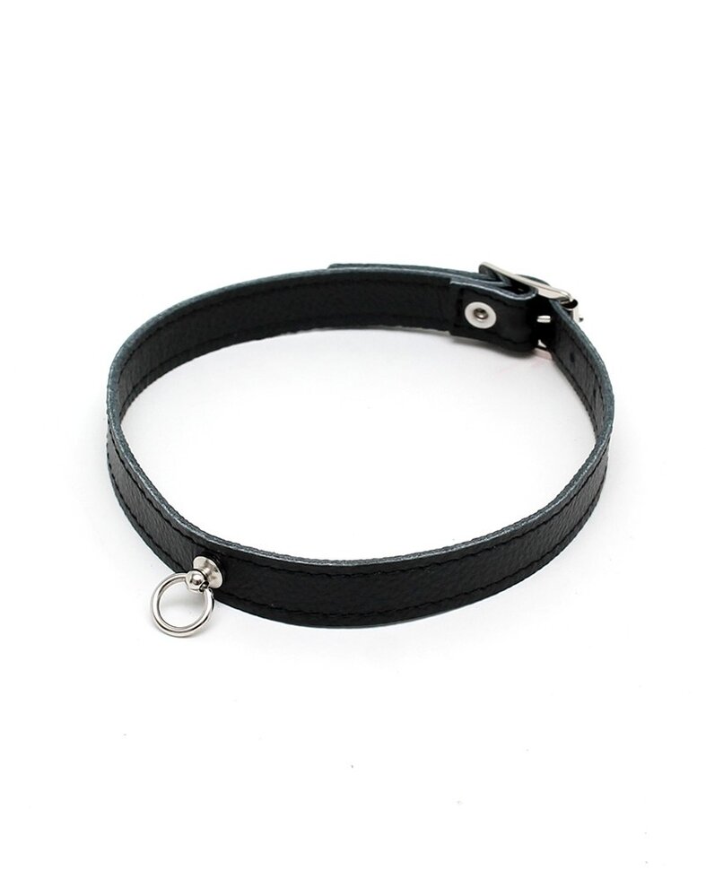 Rimba Bondage Play Halsband aus Nappaleder – 1,5 cm | Verstellbar & Elegant