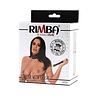 Rimba Bondage Play Halsband met studs en ketting – Verstelbaar | Echt leer, zwart
