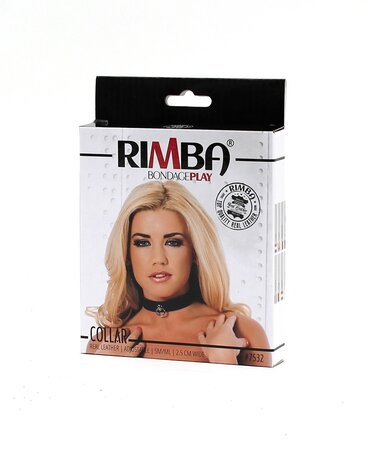 Rimba Bondage Play Leren halsband – 2,5 cm breed | Echt leer met O-ring